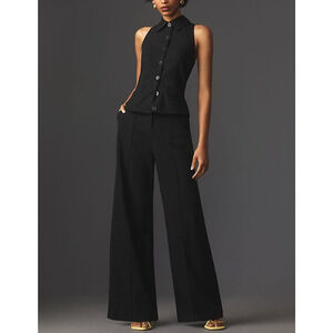4Si3Nna 'Tailored' Black Peplum Jumpsuit Size XS